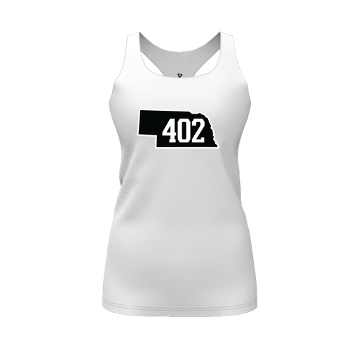 [FT0TRBWH-FYS-LOGO2] Decker Racerback Tank Top (Female Youth S, White, Logo 2)