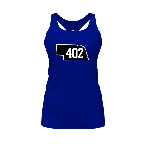 [FT0TRBRY-FYS-LOGO2] Decker Racerback Tank Top (Female Youth S, Royal, Logo 2)