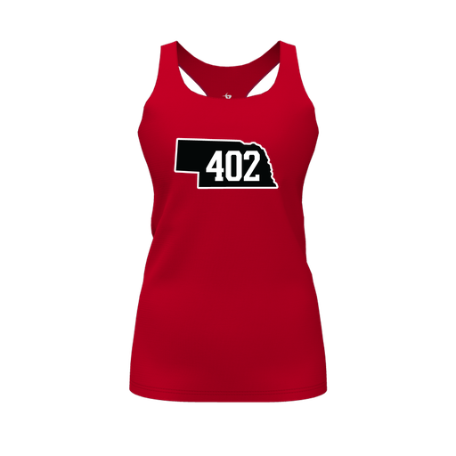 [FT0TRBRD-FYS-LOGO2] Decker Racerback Tank Top (Female Youth S, Red, Logo 2)