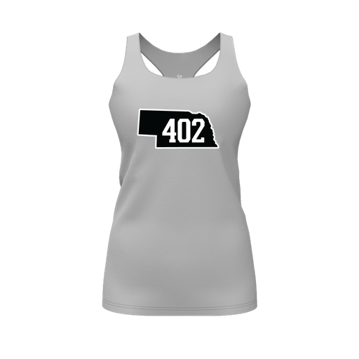 [FT0TRBGY-FYS-LOGO2] Decker Racerback Tank Top (Female Youth S, Gray, Logo 2)