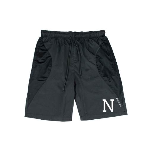 [CUS-DFW-SHOR-PER-CRV-BLK-YXXS-LOGO3] Shorts (Curve Shorts) (Youth XXS, Black, Logo 3)