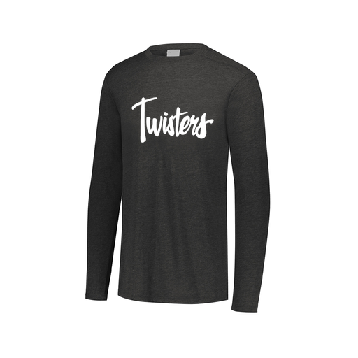 [FTLCUBBK-AXS-LOGO1] Decker Men's Tri-Blend T-Shirt - Long Sleeve (Adult XS, Black, Logo 1)