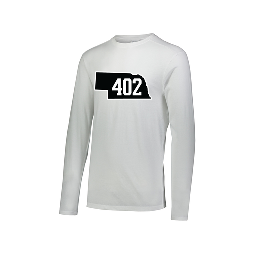 [FTLCUBWH-AXS-LOGO2] Decker Men's Tri-Blend T-Shirt - Long Sleeve (Adult XS, White, Logo 2)