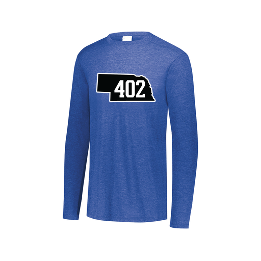 [FTLCUBRY-AXS-LOGO2] Decker Men's Tri-Blend T-Shirt - Long Sleeve (Adult XS, Royal, Logo 2)