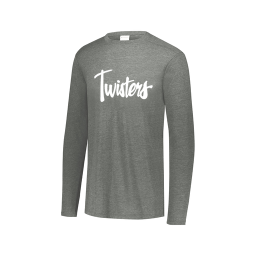 [FTLCUBGY-AXS-LOGO1] Decker Men's Tri-Blend T-Shirt - Long Sleeve (Adult XS, Gray, Logo 1)