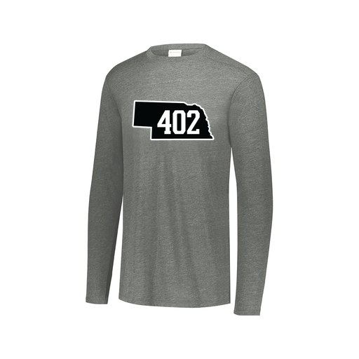 [FTLCUBGY-AXS-LOGO2] Decker Men's Tri-Blend T-Shirt - Long Sleeve (Adult XS, Gray, Logo 2)