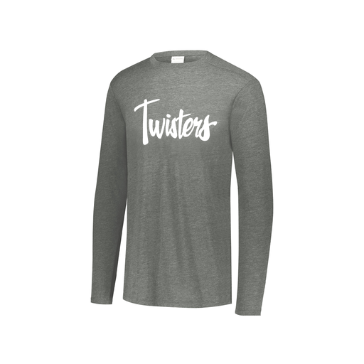 [FTLCUBGY-YS-LOGO1] Decker Youth Tri-Blend T-Shirt - Long Sleeve (Youth S, Gray, Logo 1)