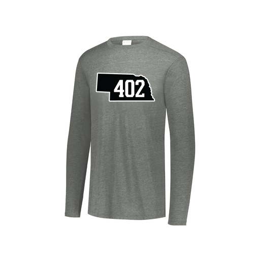 [FTLCUBGY-YS-LOGO2] Decker Youth Tri-Blend T-Shirt - Long Sleeve (Youth S, Gray, Logo 2)
