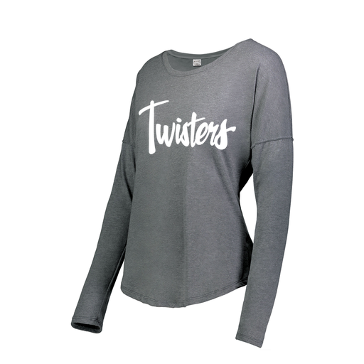 [FTLCUBGY-FAXS-LOGO1] Decker Women's Tri-Blend T-Shirt - Long Sleeve (Female Adult XS, Gray, Logo 1)